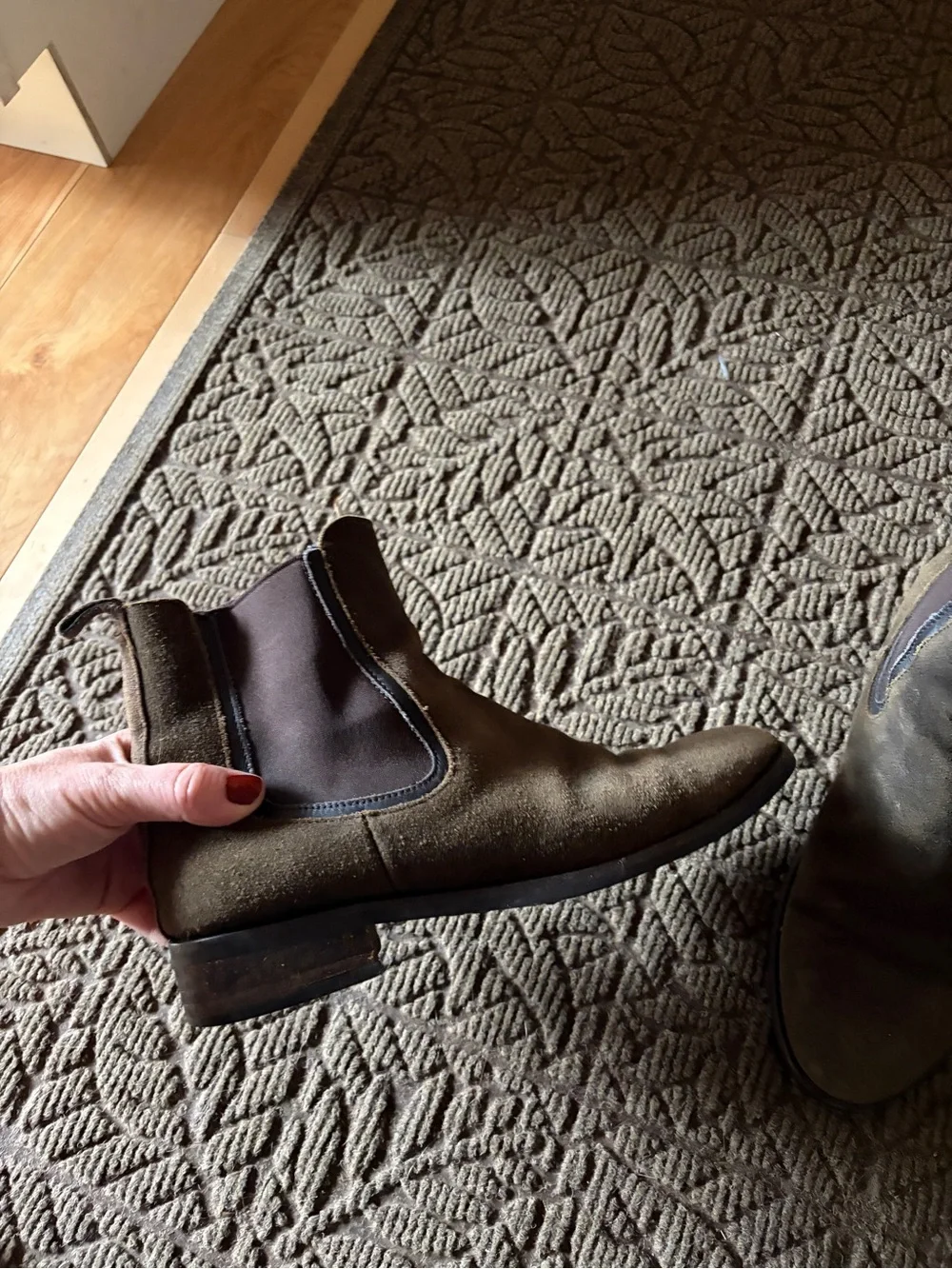 Thursday Chelsea Boots in Dark Brown Suede (duchess)